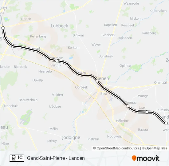 IC Train Line Map