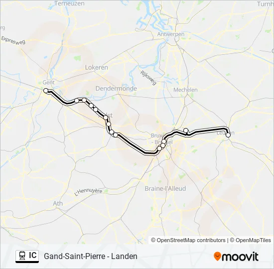 IC Train Line Map