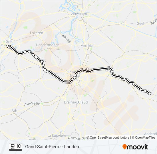 IC train Line Map