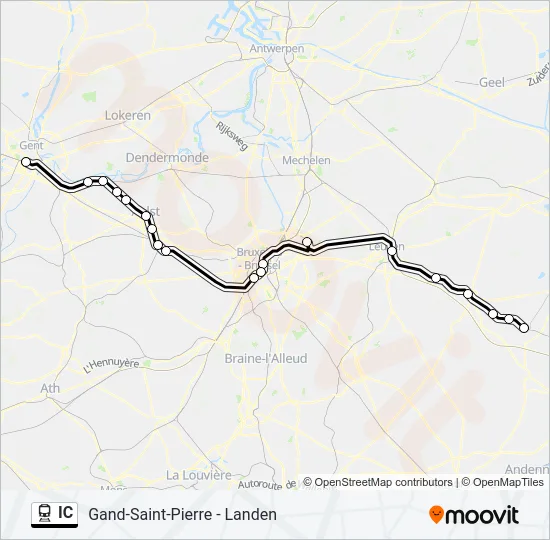 IC Train Line Map