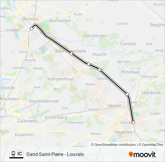IC Train Line Map