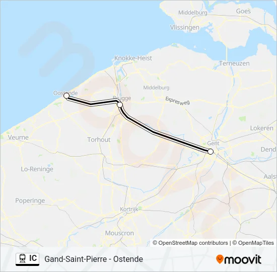 IC Trein Line Map