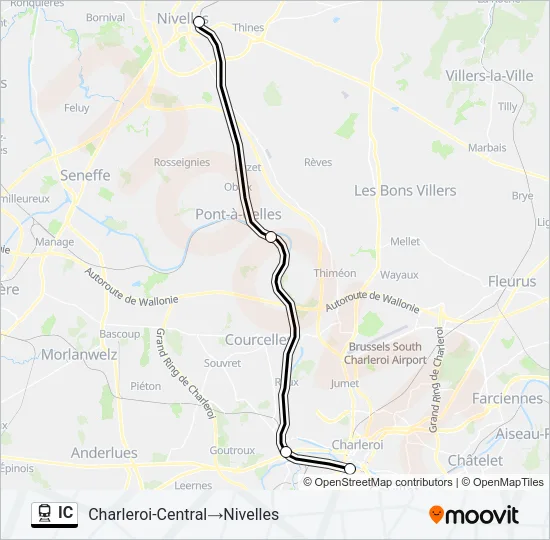 IC Train Line Map