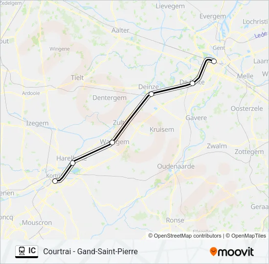 IC Trein Line Map