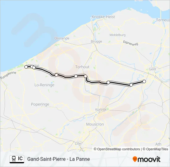IC Train Line Map