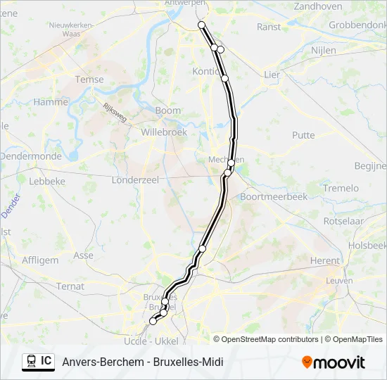 IC Train Line Map