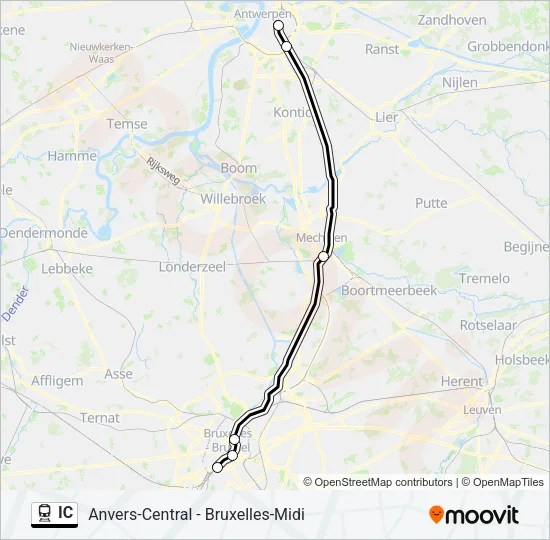 IC Train Line Map