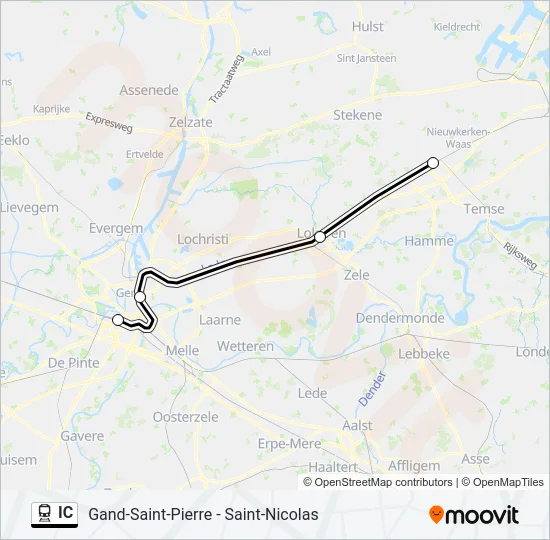 IC Trein Line Map