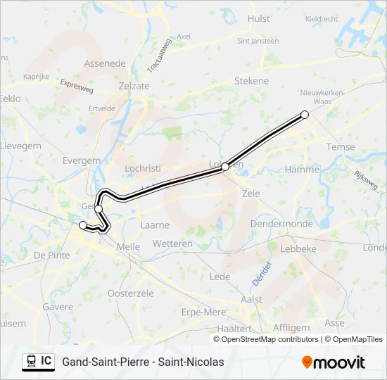 IC Train Line Map