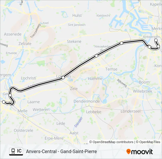 IC Train Line Map