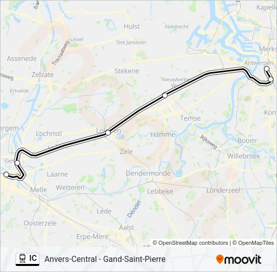 IC Train Line Map
