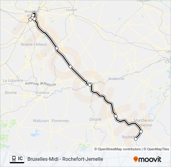 IC train Line Map