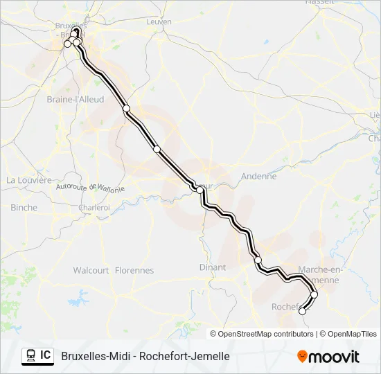 IC Trein Line Map