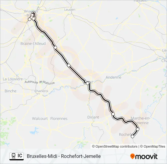 IC Train Line Map
