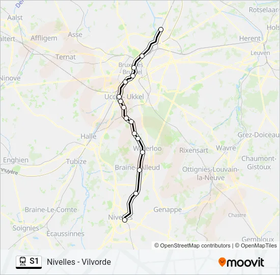 S1 Train Line Map