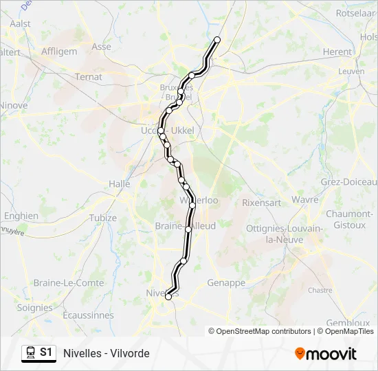 S1 Train Line Map