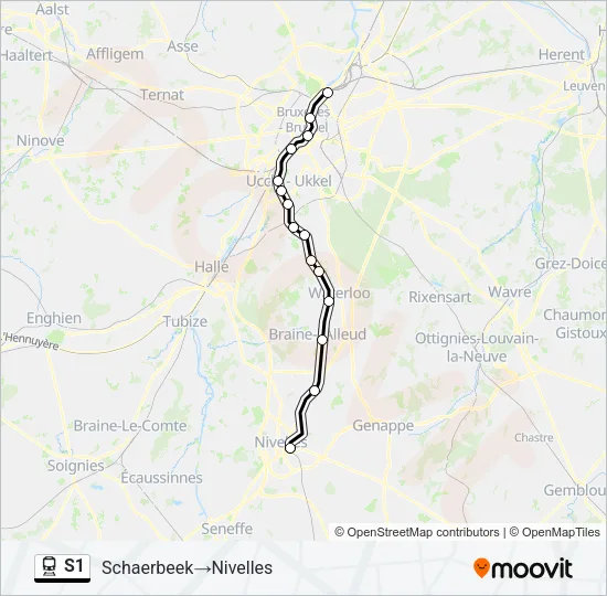 S1 Train Line Map