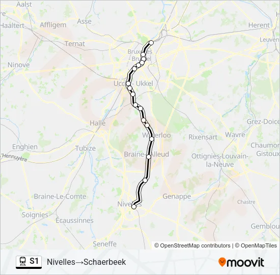 S1 Train Line Map