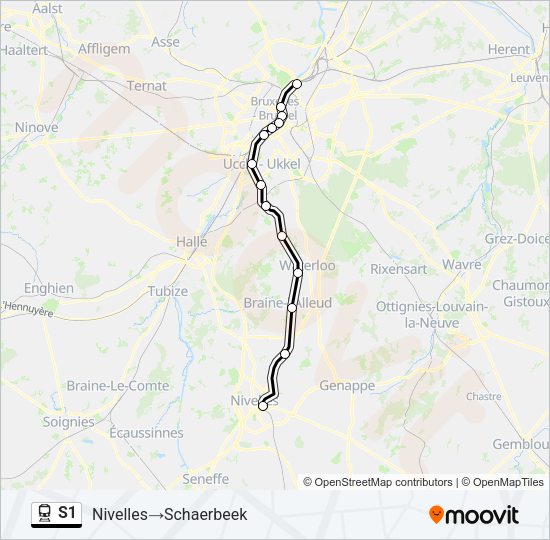 S1 Train Line Map