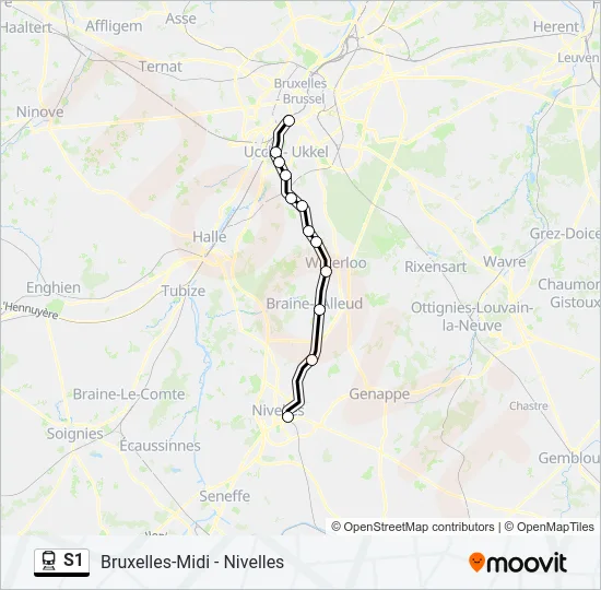 S1 Train Line Map