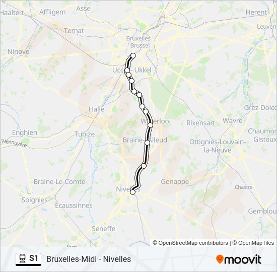 S1 Train Line Map