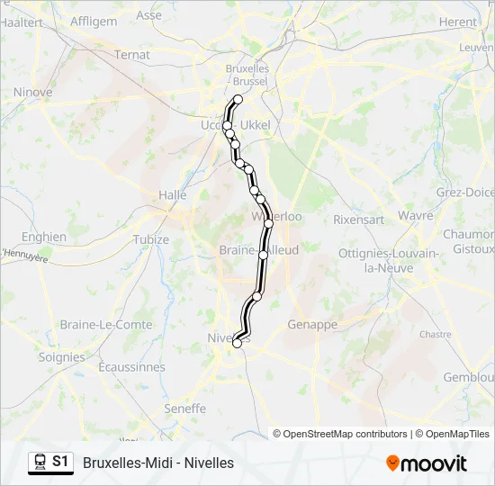 S1 Trein Line Map