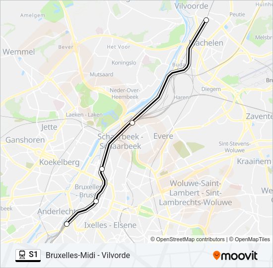 S1 Train Line Map