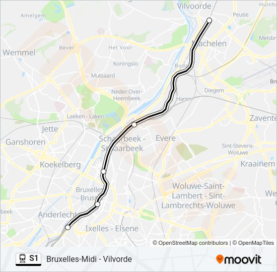 S1 Train Line Map