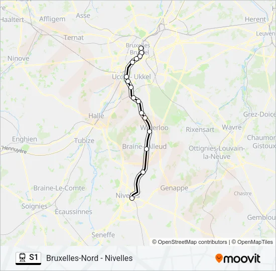 S1 Train Line Map