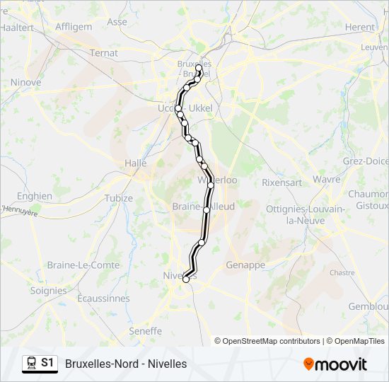 S1 Train Line Map