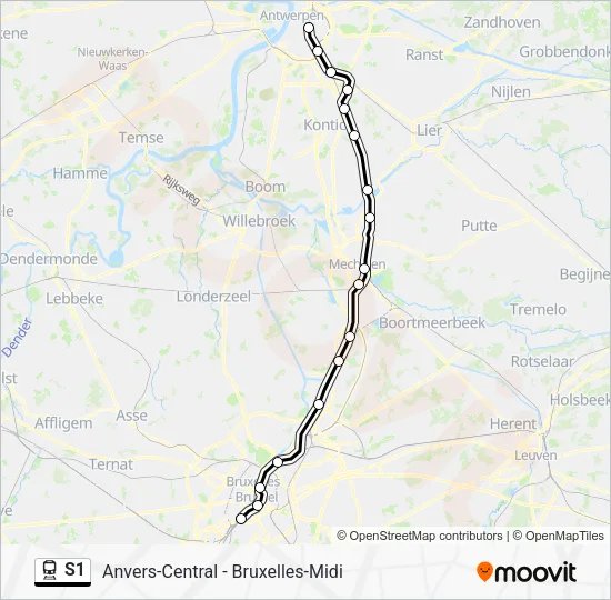 S1 Train Line Map