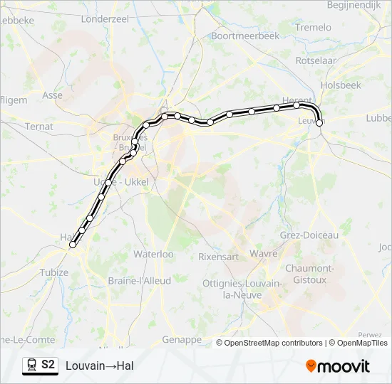 S2 Train Line Map