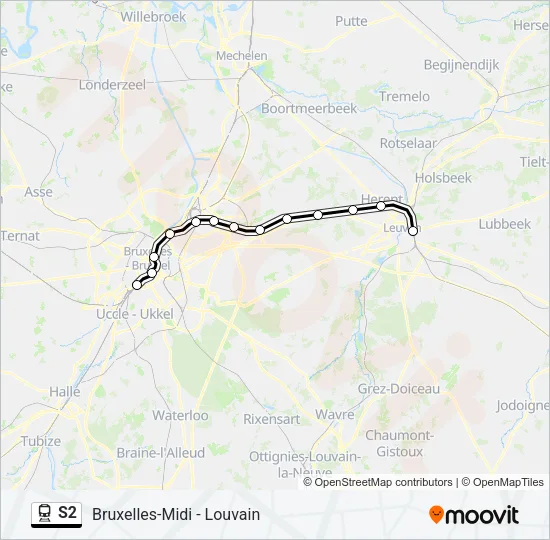 S2 Train Line Map