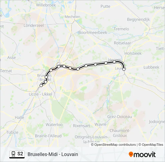 S2 Train Line Map