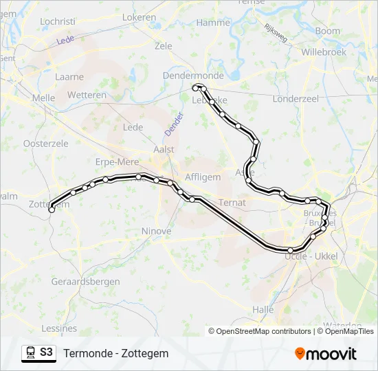 S3 Trein Line Map