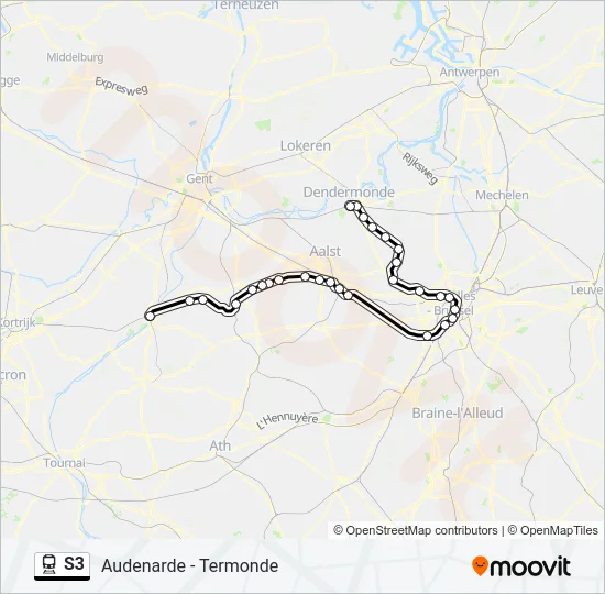 S3 Train Line Map