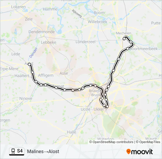 S4 Train Line Map