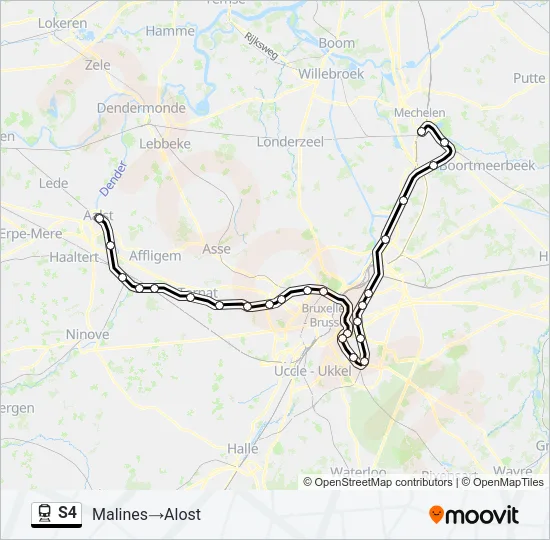 S4 Train Line Map
