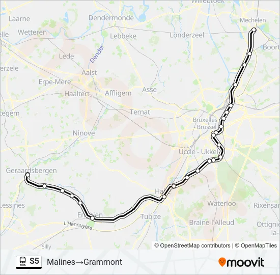 S5 Trein Line Map