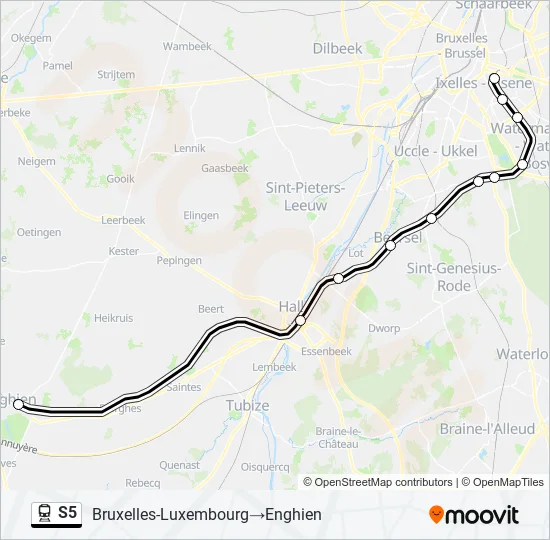 S5 Train Line Map