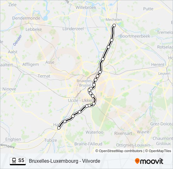 S5 train Line Map