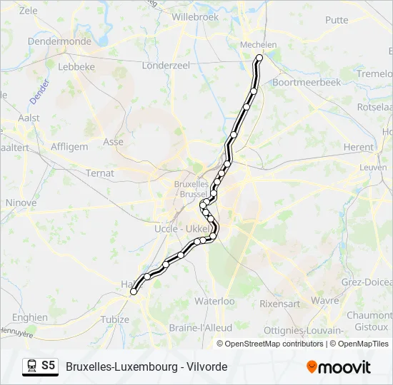 S5 Train Line Map