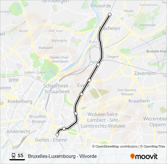 S5 Train Line Map