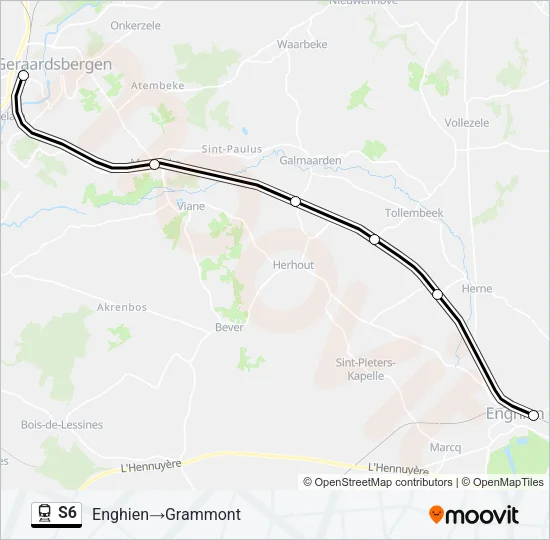 S6 Train Line Map