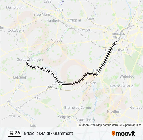 S6 Train Line Map