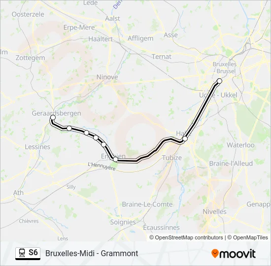 S6 Train Line Map