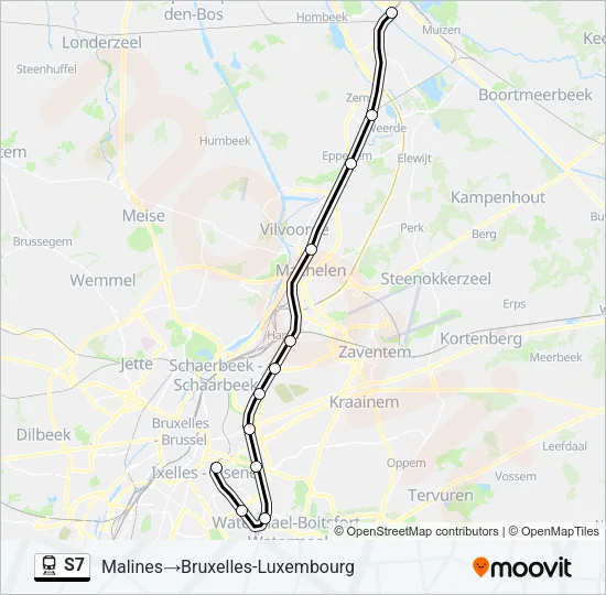 S7 Train Line Map