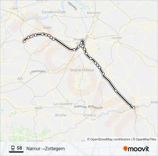 S8 Train Line Map