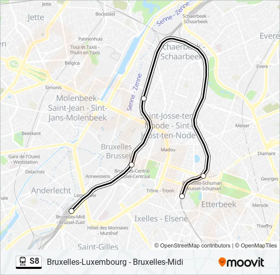 S8 Trein Line Map