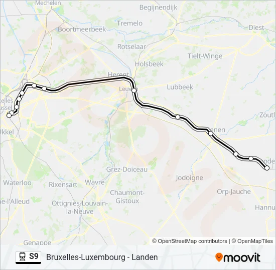S9 Trein Line Map